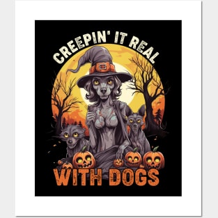 Boo-tifully Bewitched Puppy Dog Halloween Posters and Art